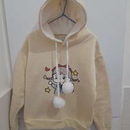 هودی نو اصلا استفاده نشده رنگ کرمی شیک