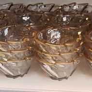 ست پیاله لب طلا