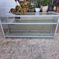 ویترین دو طبقه به همراه شیشه