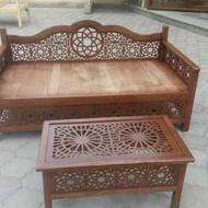 تخت ومبل ومیزگره چینی چوبی بصورت نقدی واقساط
