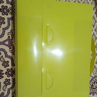 پوشه کار رنگ صورتی و زرد