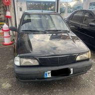 پراید 1387 رنگ مشکی دو لکه رنگ