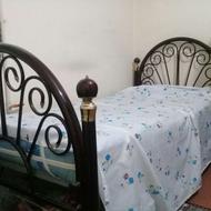 تخت فلزی تک نفره با تشک طبی