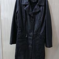 پالتو چرم زنانه با آستر مخمل و خوش دوخت سایز 3XL