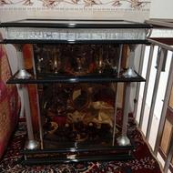 میز تلویزیون شیشه ای و چوبی