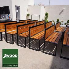 نیمکت پارکی - انواع نیمکت های چوبی فلزی با 2 سال ضمانت