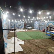 داربست ساختمان و تالار سیار عروسی