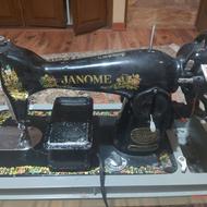 چرخ خیاطی قدیمی ژانومه ژاپن با پدال