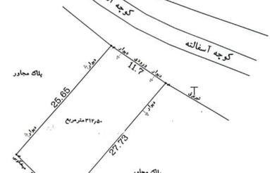 قطعه زمین 312 متری مسکونی با پروانه ساخت درسه سار صومعه سرا
