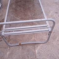 تخت فلزی حیاطی با فنر قوی