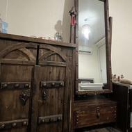 اینه و جا کفشی چوبی