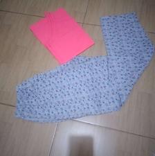 ست تاپ و شلوار نخ پنبه خانگی