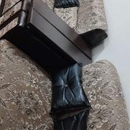 فروش مبلمان هفت نفره با دسته چوبی سالم