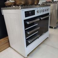 اجاق گاز طرح فر پارس صفحه استیل 3060 سفید فقط با کد ملی