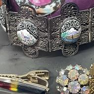 دستبند و آویز نقره قاجاری