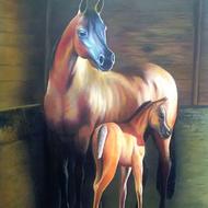 تابلوی نقاشی اسبها