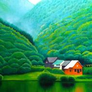 تابلوی نقاشی چشم انداز