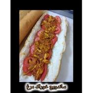 ساندویچ هندی بندی وژامبون مرغ وفلفل خوراک مرغ