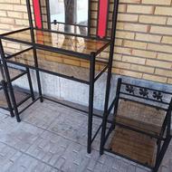 آینه آهنی با دوتا پا تختی