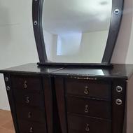 دراور 8کشو به همراه صندلی و 2عدد کمد لباس جنس چوب