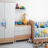 سرویس 3 تکه تخت و دراور و کمد نوزاد به همراه تشک کاملا نو