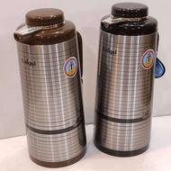 فلاکس استیل جنس اصل شیشه صورتی سایز بزرگ 1.9 لیتری.