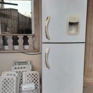 یخچال الکترو استیل دو در بالا و پایین موتوری سالم