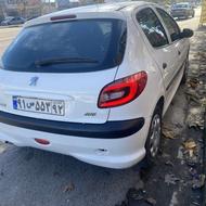 پژو206 مدل 1396 دولکه رنگ