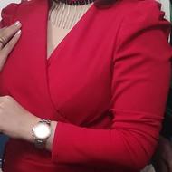 شومیز مجلسی کوتاه قرمز