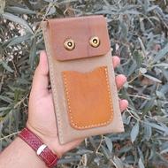 کیف موبایل کمری چرمی برزنتی دستدوز