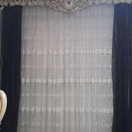 پرده توری همرا با والان واستر وکتیبه