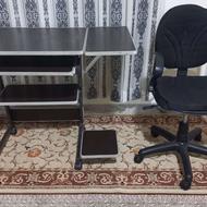 میز کامپیوتر به همراه صندلی چرخ دار گردون