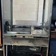 گریل صفحه کروم،بهمراه سرخکن