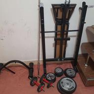 دستگاه بدنسازی به همراه متعلقات