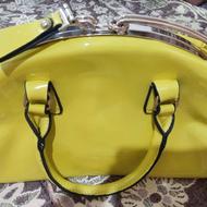 کیف زنانه رنگ لیمویی