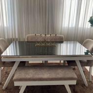 میز ناهار خوری 6 نفره ی مبلی