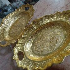 ظرف شکلات خوری رنگ طلایی