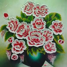 تابلو گل رز قرمز