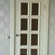 درب ضدسرقت شیشه خور درب چوبی کلاسیک