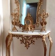 آینه کنسول شمعدان وساعت