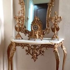 آینه کنسول شمعدان وساعت