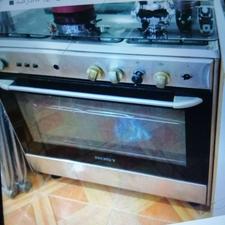 گاز 5 شعله فر دار تمام استیل