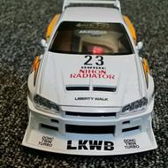 ماکت ماشین nissan gtr r34 مقیاس 1/24