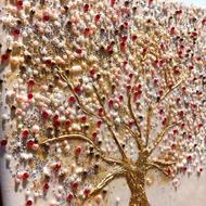 تابلو نقش برجسته طرح درخت کریستال رزین نگینی شاین 30 در 40