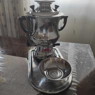 سماور برقی همراه سینی وکاسه مخصوص