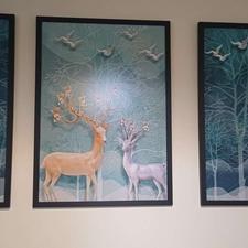 تابلو نقاشی سه تکه در حد نو