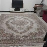 فرش 12 متری تمیز تمیز در حد نو رنگ کرم فروش فوری زیر قیمت