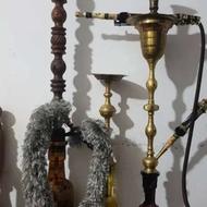 قلیان برنجی عربی و چوب کردو