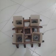 لوستر چوبی 4 شاخه