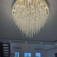 لوستر استیل با کریستال های خارجی شاخه نبات